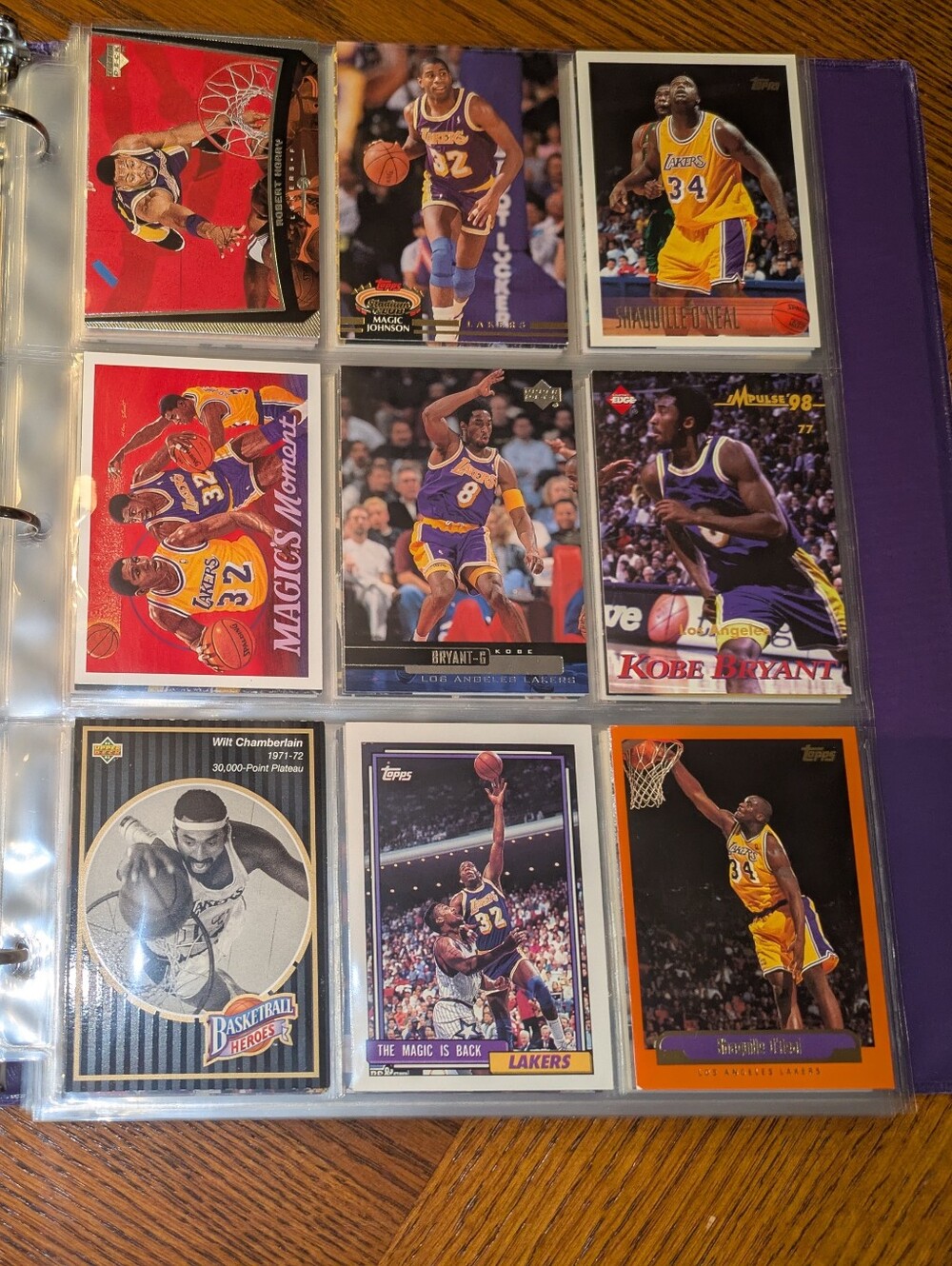 Los Angeles Lakers Basketball Card Binder 🏀 100 Cards – Lakers Legends & Greats